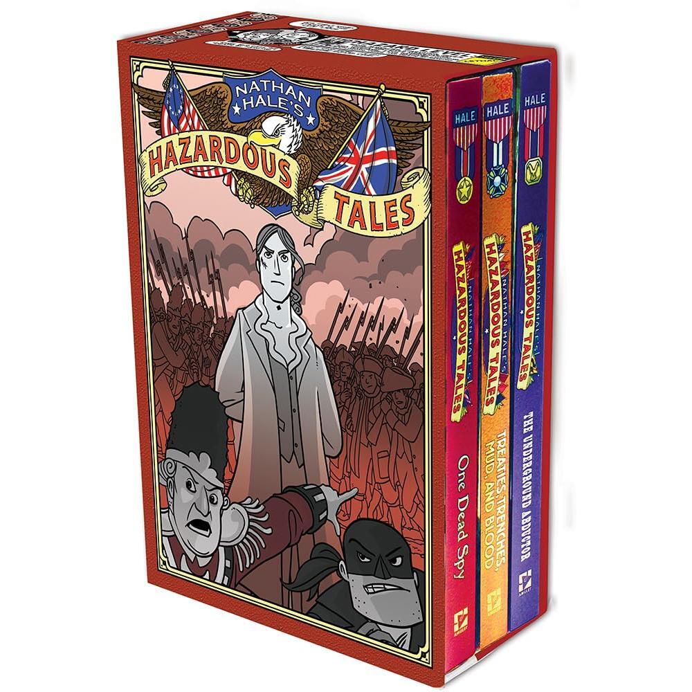 New, Sealed! Nathan Hale's Hazardous Tales 3-Book Cased Boxed Box Set‎ Hardcover